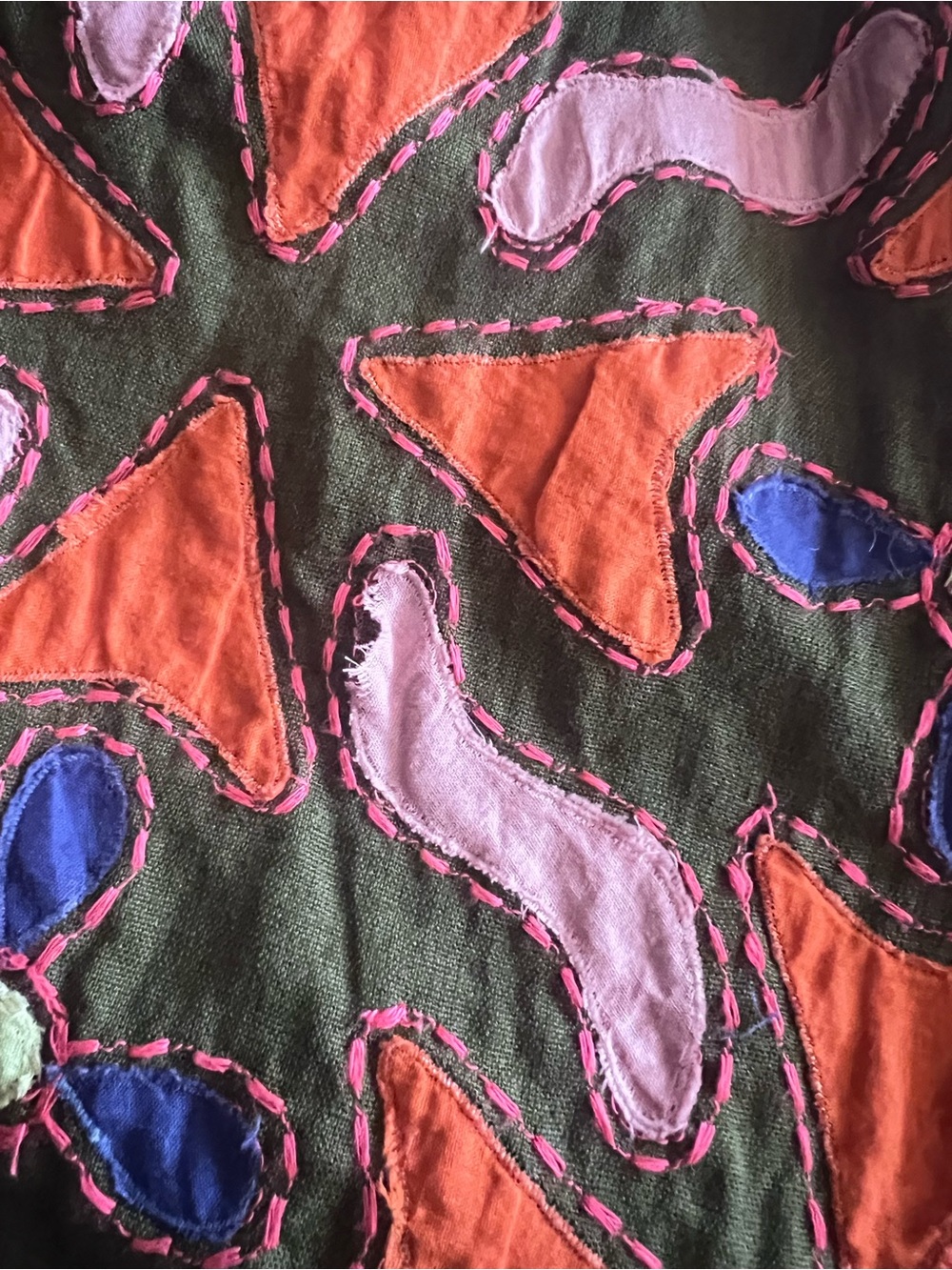 Mauve Anthropologie M Linen Embroidered Appliqué Skirt! EUC! - Picture 10 of 15